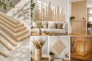 Hardwood Square Dowels Solid Wood Engraved Carved Durable <b>Freestanding</b> Sticks Decorative Structural Applications Wholesale DIY - Product Image 4