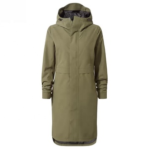 Manteau de pluie imperméable long à capuche pour femme avec chapeau, manches longues, rembourrage en polyester, veste coupe-vent d'hiver - Product Image 1