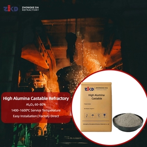 <span class=keywords><strong>Cemento</strong></span> <span class=keywords><strong>Refractario</strong></span> Fundible de Alta Alúmina, Bolsa de 25 kg |   Material Fundible de Alta Temperatura Listo para Usar para Revestimiento de Hornos y Hornoques - Product Image 1
