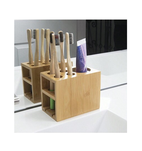 Organizer Latest Wood Toothbrush and <b>Toothpaste</b> <b>Holder</b> for Brush Storage Rack Bathroom Supplies - Product Image 1