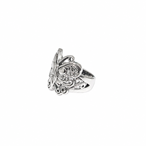 Bague Papillon en Argent 925 Style Antique, Faite à la Main, Filigrane Détaillé, Bijou Insecte pour Femme, Collection de Créateurs Faits Main - Product Image 3