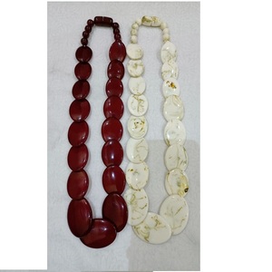 MOON RISE CRAFT Nouveau Collier Classique Vintage en Résine Plaqué Argent, Bijou Tendance pour le Bureau, les Mariages, les Fêtes de Noël et les Fiançailles - Product Image 1