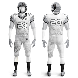 Premium Quality Custom Unisex American Football Uniform Jersey Shorts Set 100% Polyester Sublimated Anti-Bacterial Breathable - Product Image 4