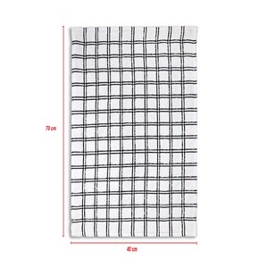 Serviette de cuisine Terry Design avec motif à carreaux teint en fil, de haute qualité, super absorbante, séchage rapide, pour usage en cuisine. - Product Image 5