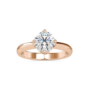 Poussière d'étoile vente chaude 1.20 carats Lab-Grown bague en diamant taille ronde 14k or blanc rhodié fiançailles mariage bijoux fins - Product Image 1