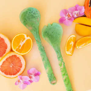 Cuillère en résine faite à la main, design de service à salade en résine, ustensiles de cuisine et couverts pour café, crème glacée, usage domestique - Product Image 6