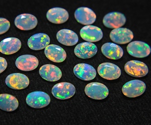 8x6mm Oval Cut Natural Ethiopian <b>Fire</b> Opal Gemstone Multi Color for Jewelry Making Direct From Factory Hasnain <b>Gems</b> Certified - Product Image 1