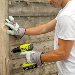 Gants de travail en cuir de vachette renforcés pour hommes, résistants, pour la protection des mains, le jardinage, la sécurité, les travaux de montage - Product Image 4