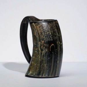 Mug à bière en corne de buffle de haute qualité, 100% naturel, poli, écologique, personnalisable, avec un design élégant en forme de lampe animale - Product Image 3
