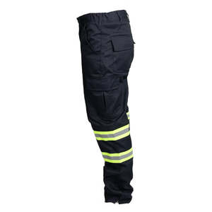 Pantalon de travail de sécurité haute visibilité bleu marine de qualité supérieure coupe flexible haute visibilité avec fermeture à glissière sur les jambes taille W36 "X L32" - Product Image 3