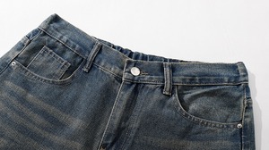 Jeans de cintura alta para hombre, de pierna recta, de mezclilla, de buena calidad y cómodos, a bajo precio, jeans de mezclilla oversize para hombre. - Product Image 6