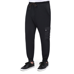 Pantalones Deportivos Hip Hop Negros con Textura, Bordado Personalizado, Peso Medio, Poliéster/Algodón, Estilo Vintage - Product Image 1