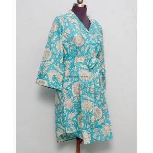 เดรสผ้าฝ้ายแท้ทรงเอพิมพ์ลายลำลองสำหรับฤดูร้อน ความยาวปานกลาง เหมาะสำหรับผู้หญิง สวมใส่ได้ทั้งทำงานและงานกลางวัน จากซัพพลายเออร์อินเดีย - Product Image 5