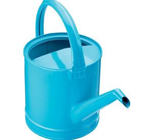Petite arrosoir en métal pour l'arrosage des plantes d'intérieur, construction légère et durable avec long bec. - Product Image 1