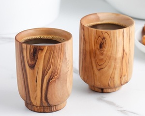 Mug en bois rustique fait main, tasse à café en bois massif, finition naturelle, vaisselle écologique pour thé, café, bière, jus - Product Image 4