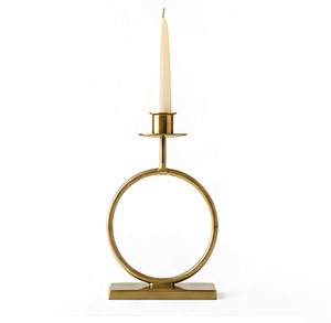 Porte-bougie en métal inspiré de la corde équestre, thème équitation, centre de table décoratif, décoration intérieure, cadeau raffiné doré - Product Image 4