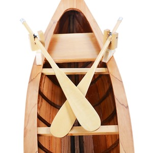 Modelo de canoa india de madera hecha a mano, decoración náutica para hotel, oficina, hogar y regalo - Contacto para venta al por mayor - Product Image 6