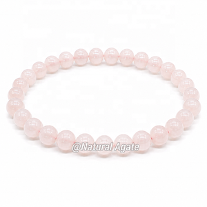 Pulsera de Piedras Preciosas de Piedra Lunar Melocotón de 4 mm al por Mayor – Pulsera Elástica de Cuentas Redondas de Piedra Lunar Melocotón Natural - Product Image 2
