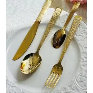 Ensemble de couverts classiques en acier inoxydable, élégants pour les mariages et les événements festifs, utilisation sur la table de restaurant - Product Image 4