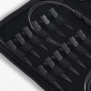 Kit d'outils sur mesure pour extensions capillaires à micro-nano perles, avec outils de pose manuels et pinces à cheveux de différentes couleurs - Product Image 5