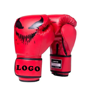 Guantes de Boxeo de Cuero con Impresión Personalizada OEM, Equipo de Entrenamiento de Muay Thai, Equipo de Sparring Profesional, Transpirable, Duradero, Impermeable y Ajustable - Product Image 3