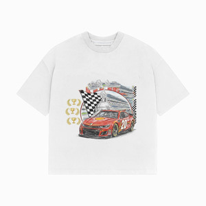 Camiseta Oversize 240 GSM de Algodón Premium Suave y Transpirable Blanca con Estampado Gráfico DTG y Logotipo Personalizado 100% algodón para hombre, corte holgado - Product Image 4