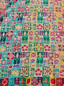 Embroidered Sequin Brocade Fabric 50/52" Rayon Polyester Breathable Wedding Home Textile <b>Blanket</b> Throw Medium <b>Weight</b> - Product Image 1