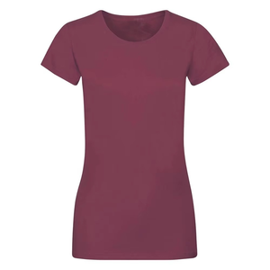 Camiseta Básica de Cuello Redondo para Mujer, Corte Regular, Algodón Liso, Nuevo Estilo Premium, Transpirable, con Impresión de Logotipo Personalizada - Product Image 6