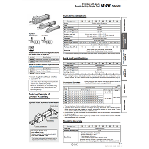MWBB63-100 de cylindre de serrure pneumatique SMC pour diverses applications - Product Image 3