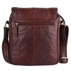 กระเป๋าคาดลำตัว SALVA LEATHER ผ้าแคนวาส สีน้ำตาล สไตล์วินเทจ กระเป๋าสะพายข้างผู้ชาย มีช่องซิป สายปรับได้ ความจุตามสั่ง - Product Image 1