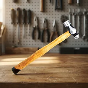 Boule en acier au carbone de qualité bricolage de haute qualité Pein Cross Pein marteau manche en bois utilisation de machiniste industriel pour la lapidation de pierre - Product Image 3