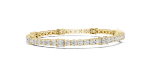 Round and Princess Cut Alternating Lab Grown Diamond Tennis <b>Bracelet</b> 14K 18K <b>Solid</b> Gold DEF VVS Diamond <b>Bracelet</b> Wedding Jewelry - Product Image 5