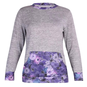Conjunto Deportivo para Mujer con Bloques de Color, Sudadera Casual de Manga Larga con Cuello Redondo y Pantalones con Bolsillos Laterales - Product Image 6