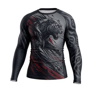เสื้อรัดกล้ามเนื้อแขนยาว 220 GSM ขายส่ง สำหรับยิมกราปลิงและสถาบันฝึกศิลปะการต่อสู้ สหรัฐอเมริกา - Product Image 2