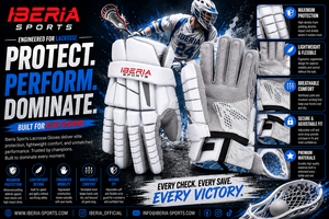 ถุงมือลาครอส Iberia Sports Professional สีดำ/สีสั่งทำพิเศษ บุฟองน้ำสำหรับผู้ชายและผู้หญิง ใช้สำหรับฝึกซ้อมและการแข่งขัน - Product Image 5