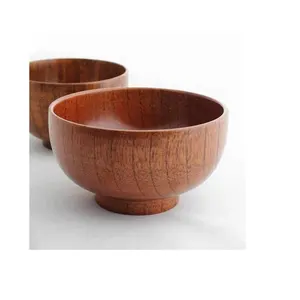 木质圆形肥皂碗桌子装饰和餐桌设计自然碗抛光装饰室内装饰