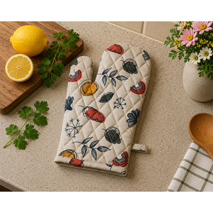 Guante de Cocina de Algodón Premium |   Guante Acolchado Resistente al Calor para Hornear, Asar a la Parrilla y Hacer Barbacoa - Product Image 3