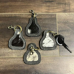 Nouveau Style meilleure vente cheveux en cuir de vachette porte-clés en cuir véritable porte-clés accessoires Unique élégant porte-clés pour unisexe - Product Image 3