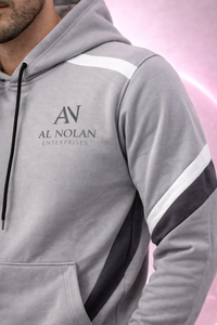 ชุดวอร์มผู้ชายสีเทาพร้อมโลโก้แบบกำหนดเอง |   ชุดฮู้ดดี้และกางเกงจ็อกเกอร์ |   ผู้ผลิตชุดกีฬาแบบ OEM สำหรับแบรนด์ส่วนตัว - Product Image 3