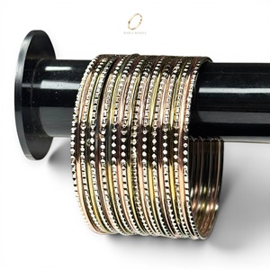 New 2026 Stainless Steel Multicolour 18K Gold Plated Bangles Set for Women Premium Indian Wedding Fashion Jewelry Wholesale - Product Image 3