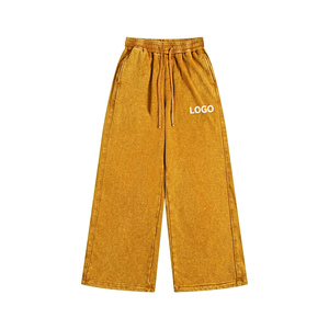 Pantalon de survêtement évasé vintage pour homme, coupe décontractée, en coton, style streetwear, avec imprimé lettrage tendance - Product Image 6