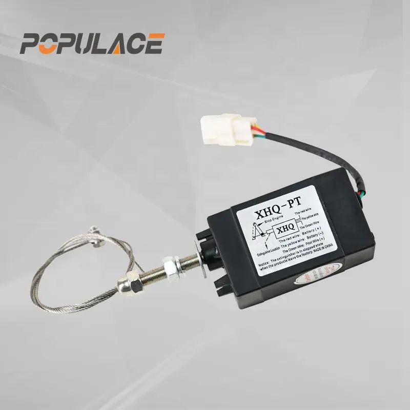 Válvula solenoide de parada de combustible de motor diésel de 12V Solenoide de parada de motor de 12V xhq-pt solenoide de parada