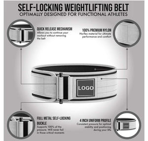 Cinturón de levantamiento de pesas de nailon de alta calidad con cierre automático, cinturón de levantamiento de pesas personalizado para unisex, precio al por mayor. - Product Image 3