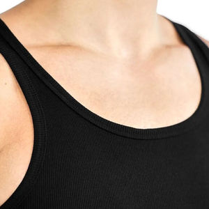 Wholesale <b>Men</b> Cotton <b>Singlet</b> Gym Muscle Tank Tops <b>Men</b> High Quality Blue Cotton Polyester Mix <b>Men</b> Sleeveless Tank Top - Product Image 4