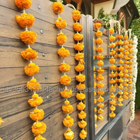 Kunstmatige goudsbloem bloemenkransen handgemaakt milieuvriendelijk 3 voet hangend feestelijke huisdecoratie bruiloft buiten evenement Haldi Mehndi