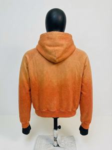 New Arrival Rhinestone Logo Print Acid Wash Zip-up Hoodies Hip Hop Style High Streetwear Hoodie for Men's and Women's - Product Image 5