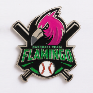 Pins échangeables personnalisés en émail avec logo d'équipe sportive en métal, mascotte de l'équipe, sur le thème du baseball - Product Image 6