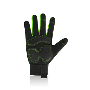 Guantes de cuero de gran agarre para jardinería, paisajismo, proyectos de carpintería, guantes de protección con cierre seguro de gancho y bucle - Product Image 4