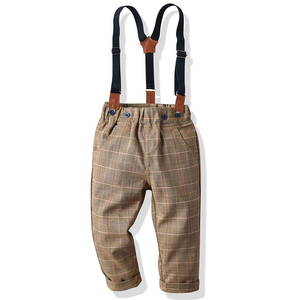 Ensembles de vêtements de style costume unisexe pour enfants, chemise, salopette, uniforme scolaire primaire, costume, robe, 100% polyester - Product Image 3