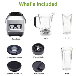 Frullatore Professionale da Banco con Bicchieri Portatili Senza BPA da 23/34/60oz, Quattro Contenitori per Uso in Cucina - Product Image 5